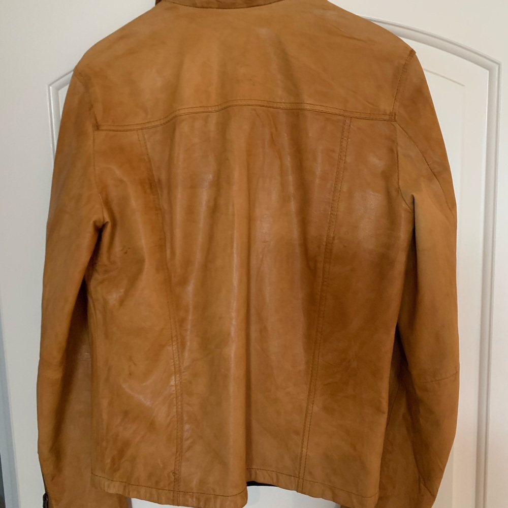 Zara leather jacket for men